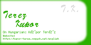 terez kupor business card